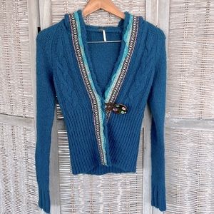 *Rare* Vintage Free People cardigan sweater XS